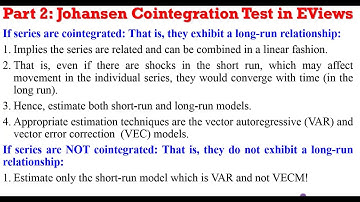 (EViews10):Estimate Johansen Cointegration Test #var #vecm #Johansen #cointegration