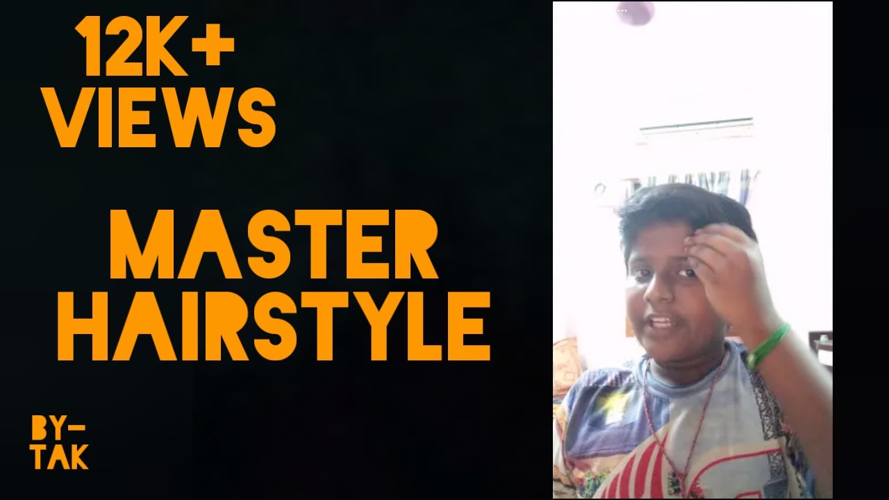 # master Vijay hair style tak Master Vijay hairstyle make in home #