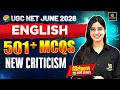 UGC NET June 2026 | UGC NET English | British Literature: New Criticism: 501 MCQs Series