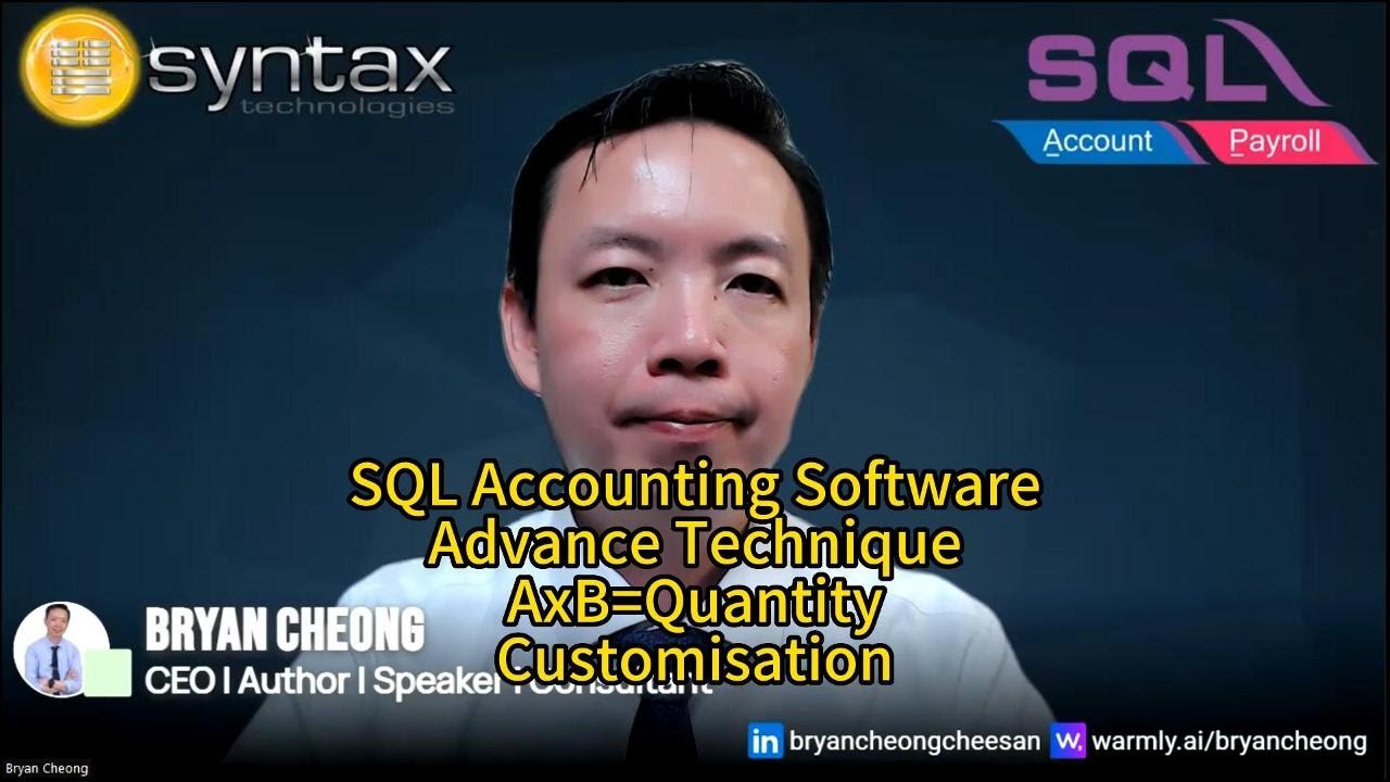 SQL Accounting Software Advance Technique– A x B = Quantity ...