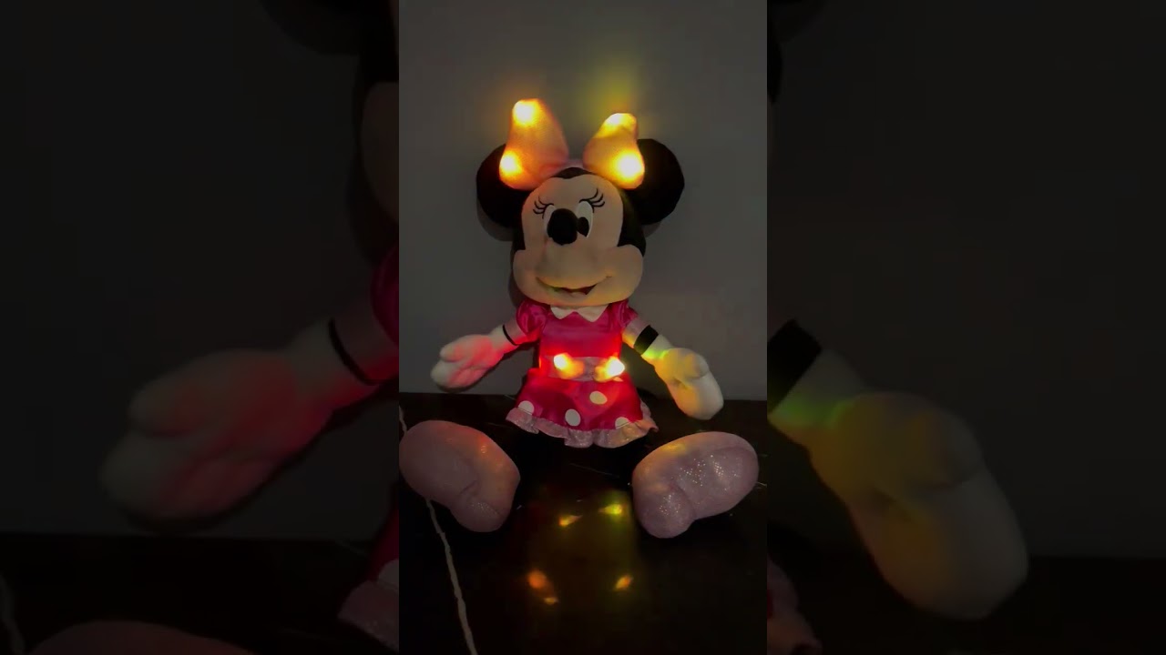 Minnie Mouse Disney Bow Glow Light Up Talking Plush