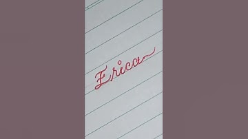 Erica name in awesome handwriting #shorts #youtubeshorts #fahadcalligraphy #calligraphy