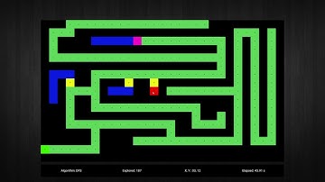 CS50AI - Depth First Search (DFS), Breadth First Search (BFS) - visualization with AHK and GDI+