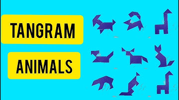Tangram Animals | Dog, Cow, Goat, Kangaroo, Bear, etc. | Tangram puzzle solutions | Playful DNA