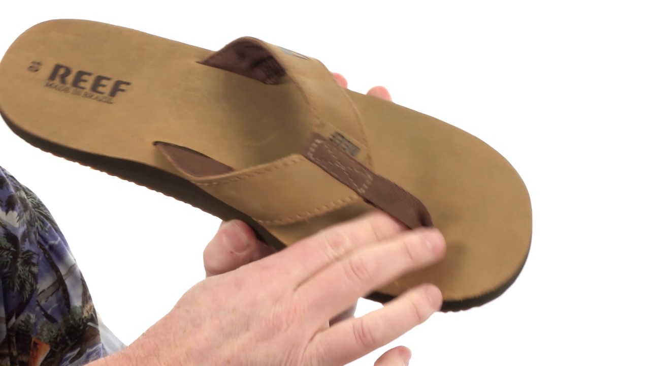 reef leather smoothy flip flops