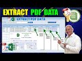 How to extract data from unlimited pdf forms to an excel table in one click