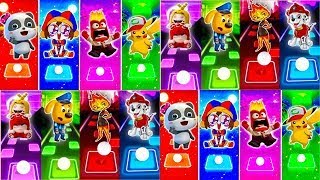 Tiles Hop -Baby Bus -Digital Circus - Pikachu -- Oddbods- Sheriff Labrador- Elemental- Paw Patrol