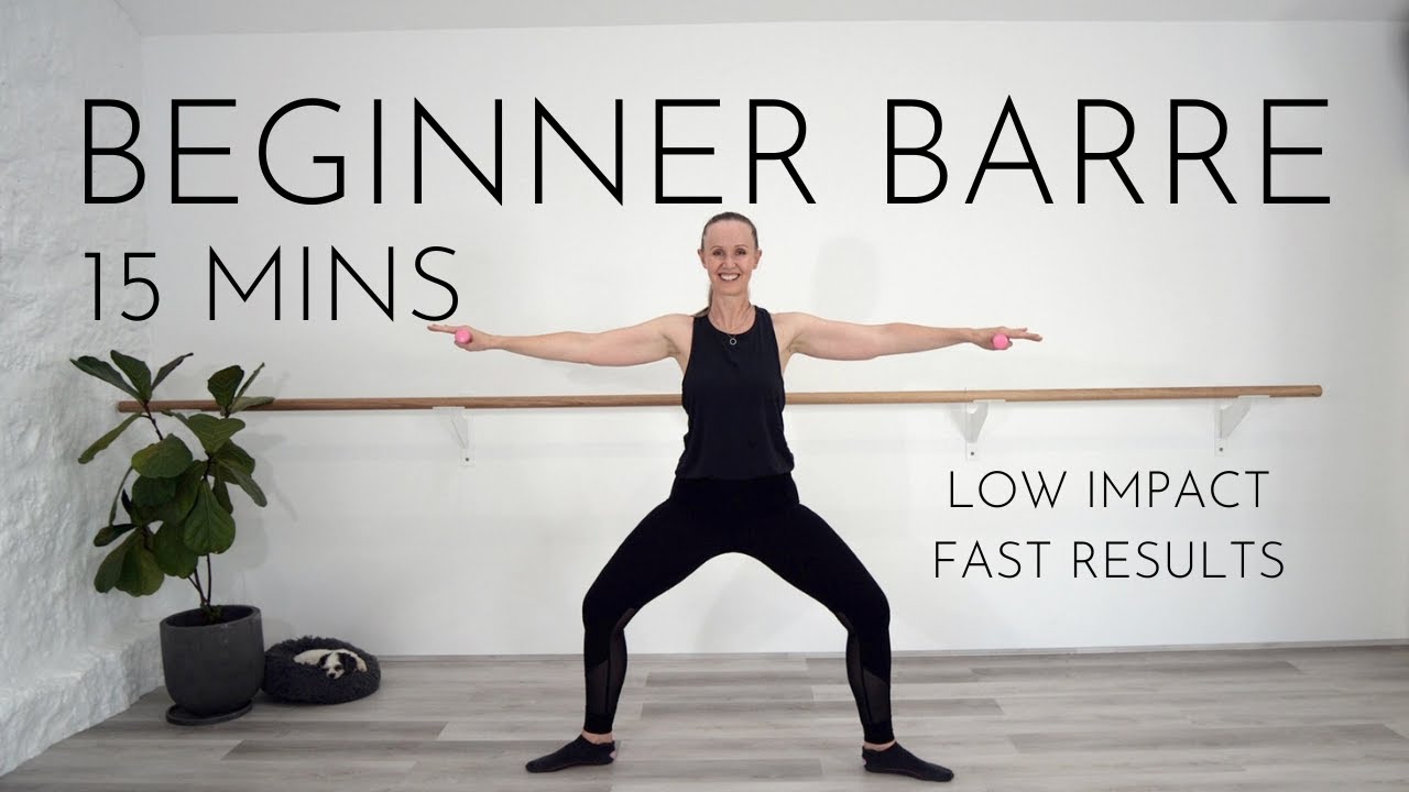 15 Mins Beginner Barre Class Workout, No Barre Required