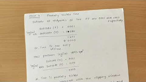 Midpoint Subdivision Line Clipping Algorithm in Marathi..