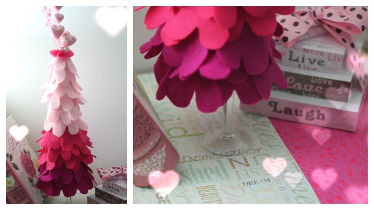 Valentines Day DIY: Ombre Heart Tree - YouTube