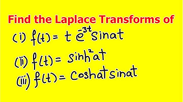 Laplace Transforms of Important Functions (Lecture 12) in Hindi