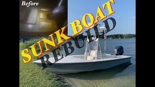 SUNK BOAT REBUILD | Salvaged Boat Auction Rebuild Part 2