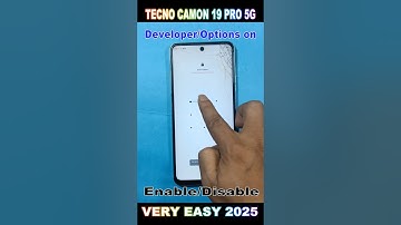 Tecno Camon 19 Pro 5g/ How to Enable The Developer, Options on /For USB Debugging etc 2025//
