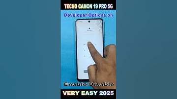 Tecno Camon 19 Pro 5g/ How to Enable The Developer, Options on /For USB Debugging etc 2025//