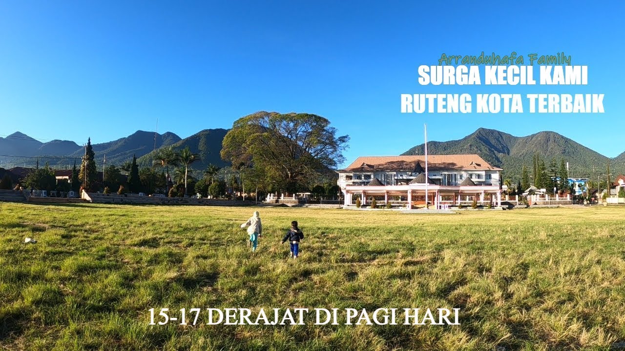 suasana yg damai dan tenang, kota ruteng di pagi hari