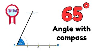 How to construct a 65degree angle using a compass