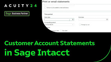 Customer Account Statements in Sage Intacct