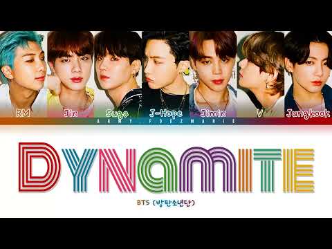 BTS Dynamite Lyrics (방탄소년단 Dynamite 가사) [Color Coded Lyrics/Eng]
