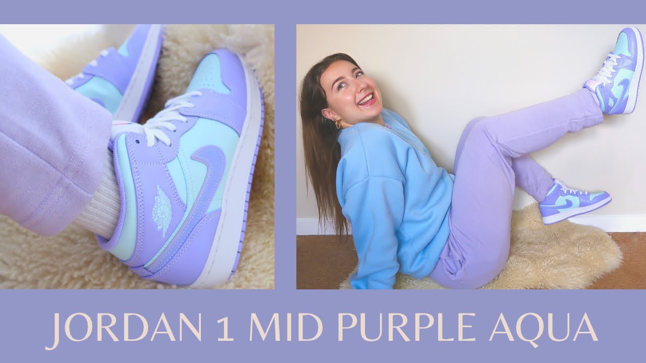 air jordan aqua purple