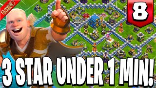 3 Star Haaland's Challenge 8 in 1 Minute or Less! - Clash of Clans