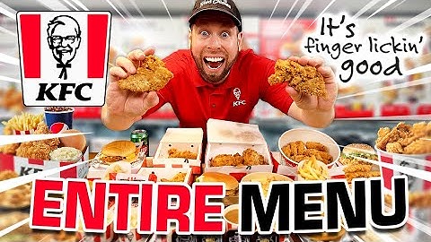 Eating the Entire KFC Menu (10,000 Calorie Challenge)