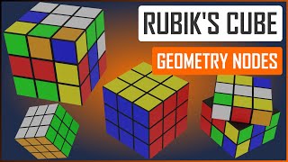 Procedural Rubik's Cube in Geometry nodes - Blender tutorial ENG
