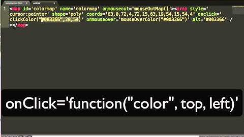 Using the Map Tag with HTML