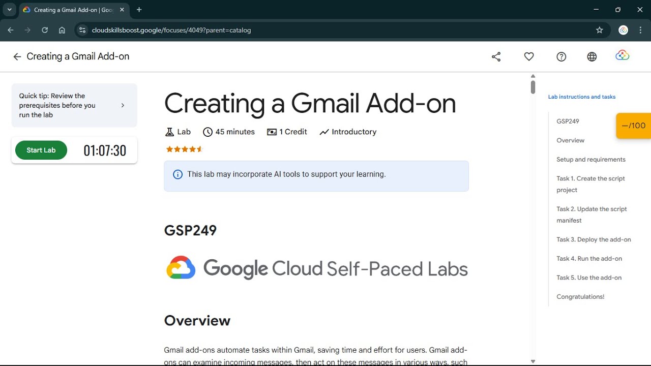 Creating a Gmail Add-on | #qwiklabs | #GSP249 - YouTube