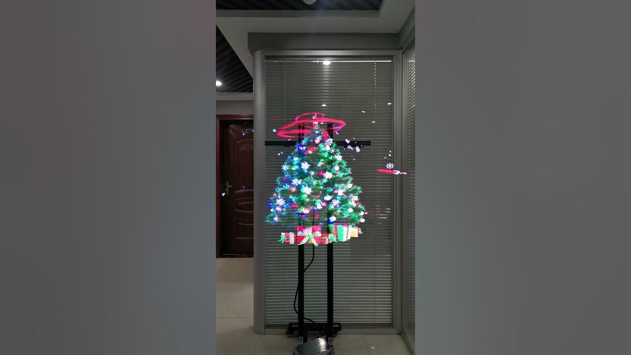 Christmas tree 3pcs splicing model #christmas #3D #ledfan #holographic