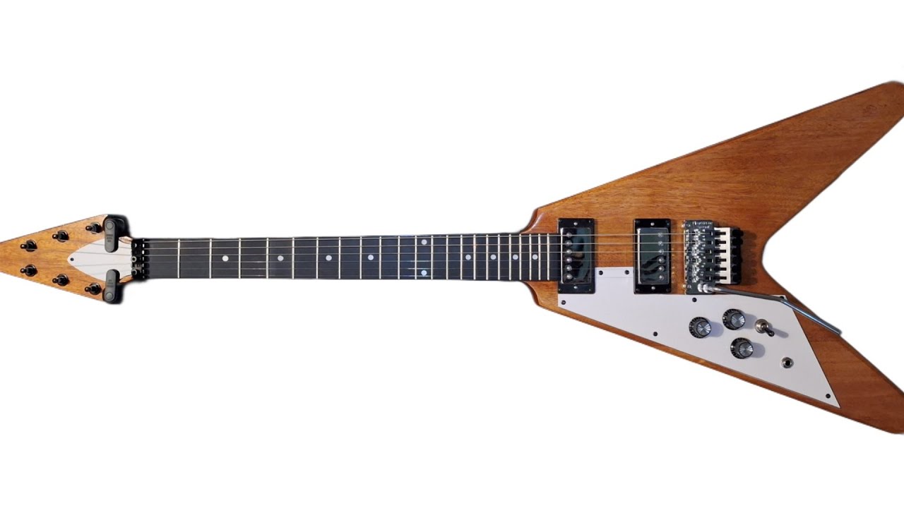 Left handed flying v - top mount floyd rose