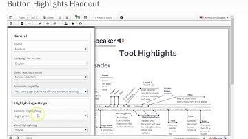 ReadSpeaker docReader Settings