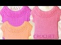 Blusa en punto entrecruzado tejida a Crochet - Learn crochet knitting