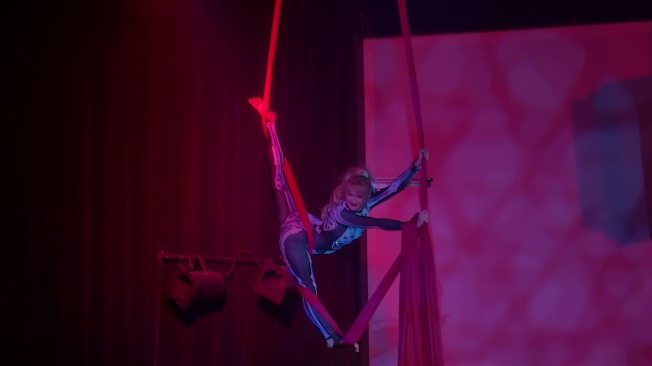 Scary Aerial Violin plays Danse Macabre on silks!