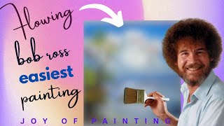 I tried following easiest painting of bob ross😍with acrylic paint