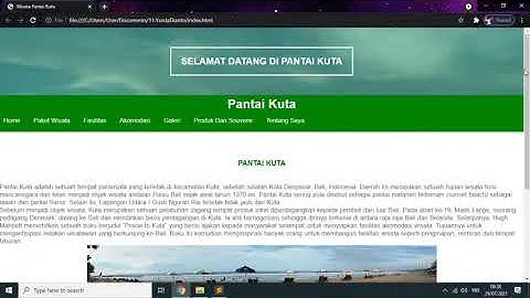 WEBSITE WISATA PANTAI KUTA-TUTORIAL HTML