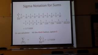 Sequence and Series Summation Notation with calculator