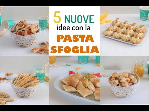 5 NUOVE idee salate con la PASTA SFOGLIA | ricette facili e veloci | 5 ideas with puff pastry