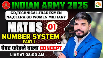 Number System-1 | Indian Army Maths Classes | Army Maths classes 2025 | Army Maths Syllabus |RS SIR