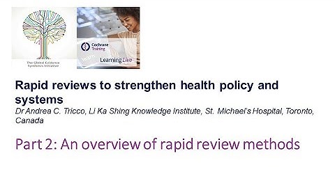 An overview of rapid review methods