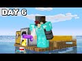 Surviving Minecraft stranded on a RAFT... Day 6