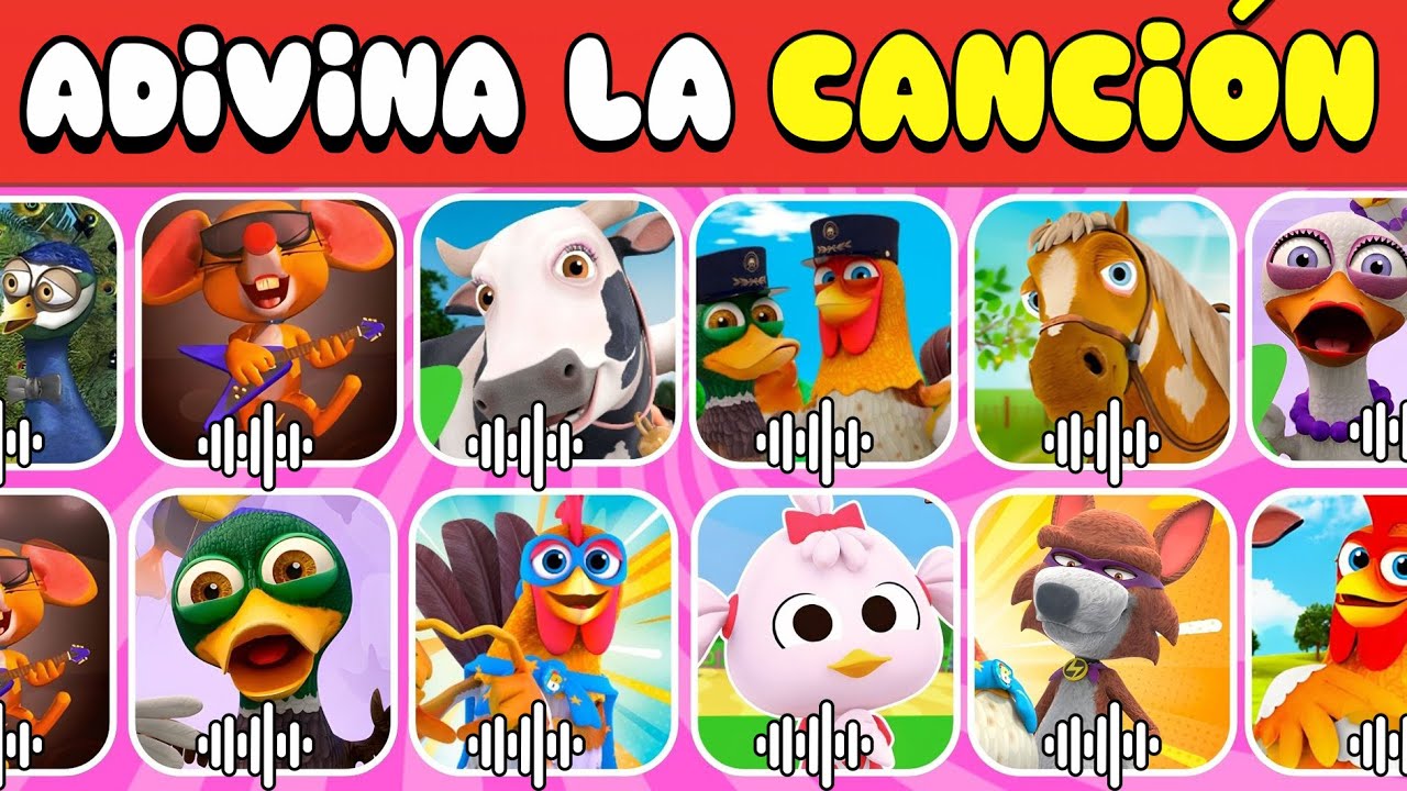 ¡Adivina Las CANCIONES De La GALLINA PINTADITA!😍🎶Las Mejores❤️ ¿Como se llama la Canción?🎵
