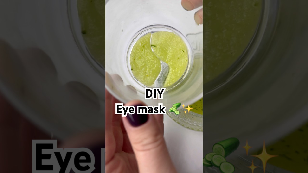 DIY CUCUMBER EYE MASK 😱 