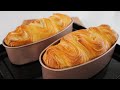 手撕千层面包 | 最简单的配方 | 重点写在视频下方简介栏 | Puff Pastry Butter Bread Loaf