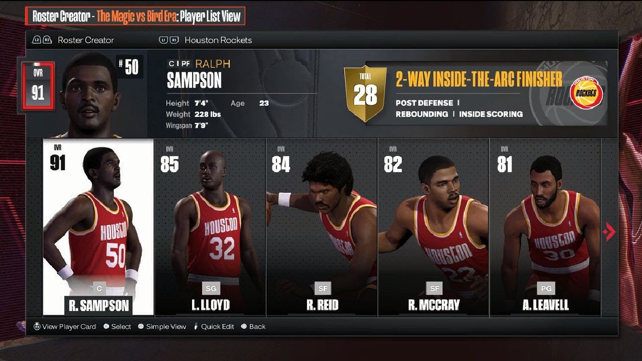 NBA2K24 Houston Rockets (1983-84) custom team preview - YouTube