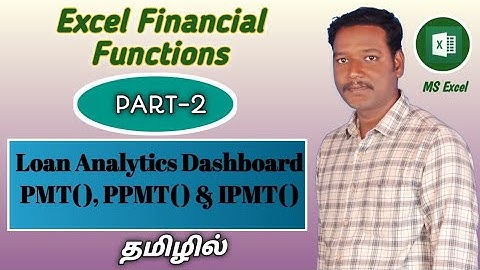 Part 2 - Loan Analytics Dashboard by using financial functions in Excel | Kallanai YT