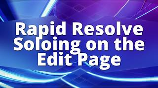 How to Isolate Audio Tracks Using Soloing! Rapid Resolve   Solo on the Edit Page