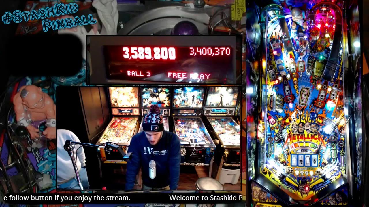 Metallica Pinball Live Stream with Stashkid13