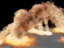 Explosion. 3d animation.