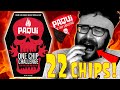 PAQUI ONE CHIP CHALLENGE! 22 CHIPS! World's Hottest Chip?! #ONECHIPCHALLENGE #PAQUI CAROLINA REAPER!