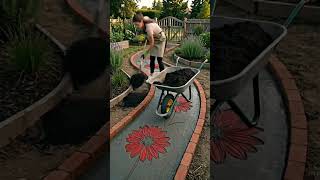 Amazing DIY flower cements Garden footpath